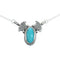 Sterling Silver Navajo Native American Turquoise Chain Necklace SN20289
